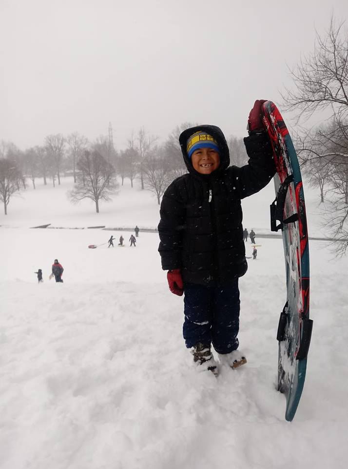 Perfect weather for sledding!